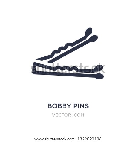 bobby pins icon on white background. Simple element illustration from Beauty concept. bobby pins sign icon symbol design.