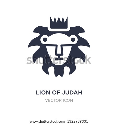lion of judah icon on white background. Simple element illustration from Religion concept. lion of judah sign icon symbol design.