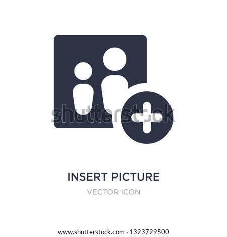 insert picture icon on white background. Simple element illustration from UI concept. insert picture sign icon symbol design.
