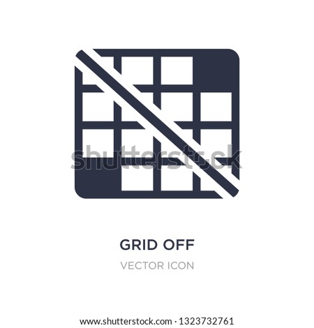 grid off icon on white background. Simple element illustration from UI concept. grid off sign icon symbol design.