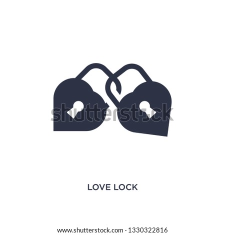 love lock icon. Simple element illustration from birthday party and wedding concept. love lock editable symbol design on white background. Can be use for web and mobile.