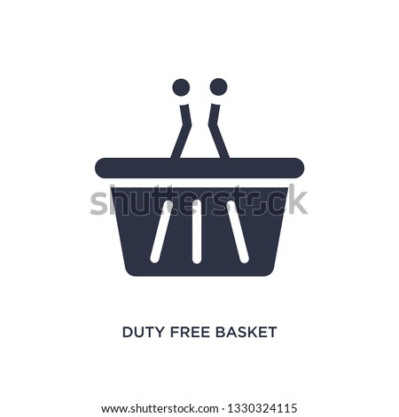 duty free basket icon. Simple element illustration from airport terminal concept. duty free basket editable symbol design on white background. Can be use for web and mobile.