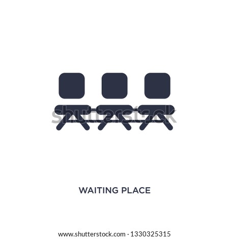 waiting place icon. Simple element illustration from airport terminal concept. waiting place editable symbol design on white background. Can be use for web and mobile.