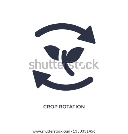 crop rotation icon. Simple element illustration from agriculture farming and gardening concept. crop rotation editable symbol design on white background. Can be use for web and mobile.