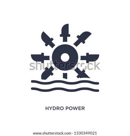 hydro power icon. Simple element illustration from ecology concept. hydro power editable symbol design on white background. Can be use for web and mobile.