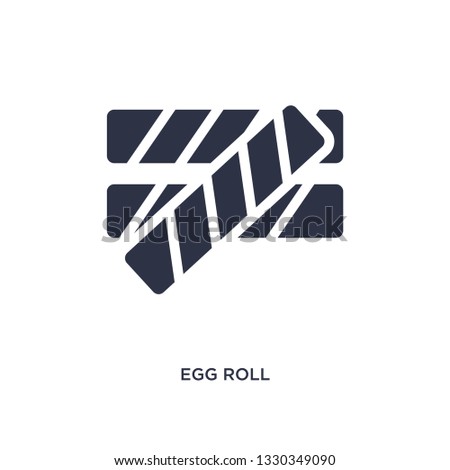 egg roll icon. Simple element illustration from culture concept. egg roll editable symbol design on white background. Can be use for web and mobile.