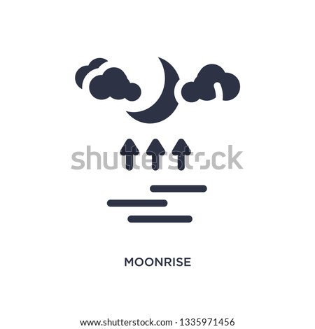 moonrise isolated icon. Simple element illustration from weather concept. moonrise editable logo symbol design on white background. Can be use for web and mobile.