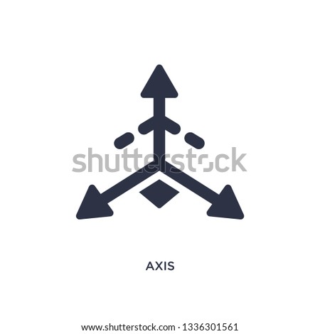 axis isolated icon. Simple element illustration from geometry concept. axis editable logo symbol design on white background. Can be use for web and mobile.