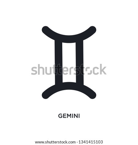 gemini isolated icon. simple element illustration from zodiac concept icons. gemini editable logo sign symbol design on white background. can be use for web and mobile