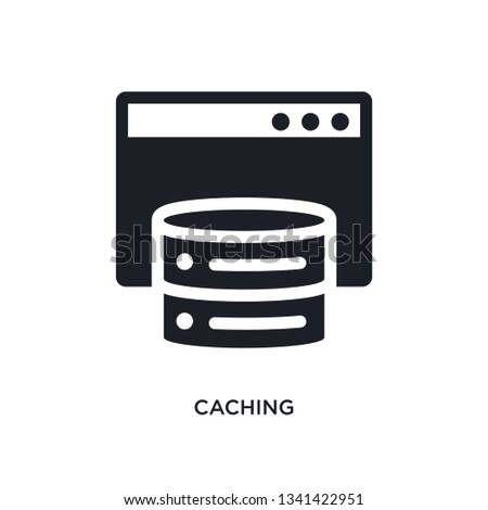 caching isolated icon. simple element illustration from technology concept icons. caching editable logo sign symbol design on white background. can be use for web and mobile