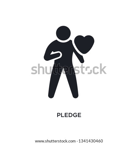 pledge isolated icon. simple element illustration from crowdfunding concept icons. pledge editable logo sign symbol design on white background. can be use for web and mobile