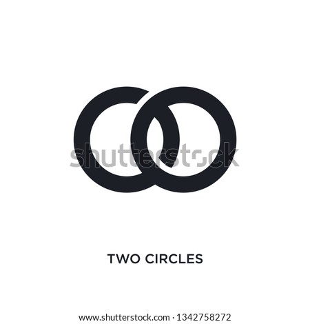 two circles isolated icon. simple element illustration from ultimate glyphicons concept icons. 