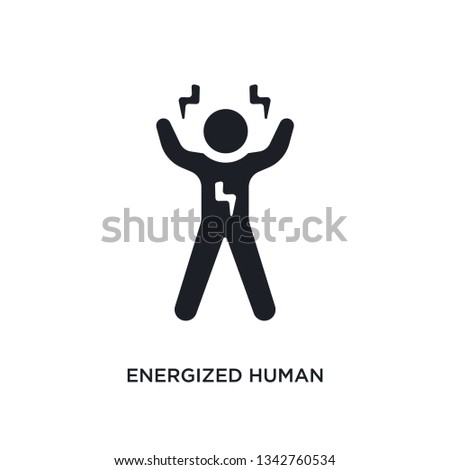 energized human isolated icon. simple element illustration from feelings concept icons.