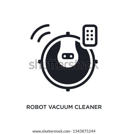 robot vacuum cleaner isolated icon. simple element illustration from smart home concept icons. robot vacuum cleaner editable logo sign symbol design on white background. can be use for web and