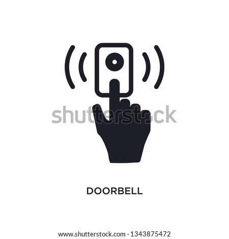 doorbell isolated icon. simple element illustration from smart house concept icons. doorbell editable logo sign symbol design on white background. can be use for web and mobile