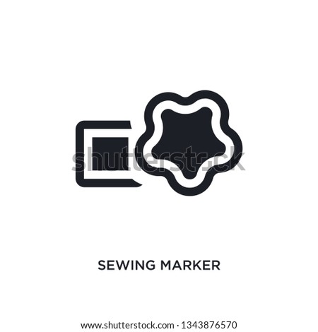 sewing marker isolated icon. simple element illustration from sew concept icons. sewing marker editable logo sign symbol design on white background. can be use for web and mobile