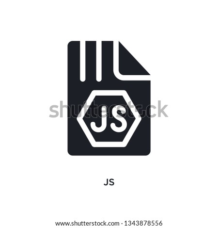 js isolated icon. simple element illustration from programming concept icons. js editable logo sign symbol design on white background. can be use for web and mobile