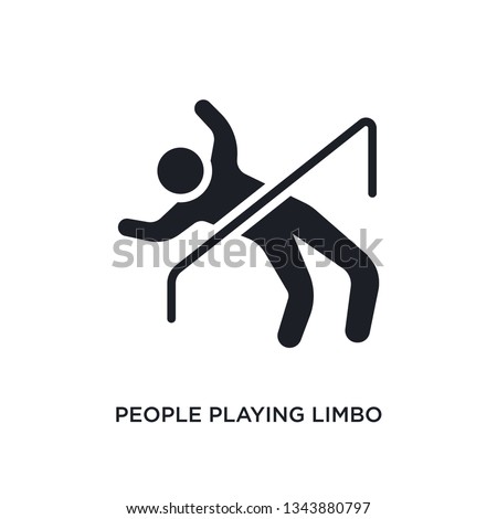 people playing limbo isolated icon. simple element illustration from recreational games concept icons. people playing limbo editable logo sign symbol design on white background. can be use for web