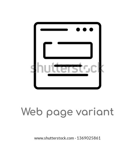 web page variant vector line icon. Simple element illustration. web page variant outline icon from web concept. Can be used for web and mobile