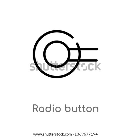 radio button vector line icon. Simple element illustration. radio button outline icon from user interface concept. Can be used for web and mobile