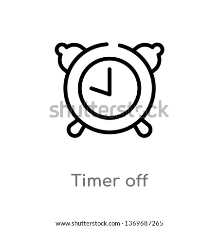 timer off vector line icon. Simple element illustration. timer off outline icon from ultimate glyphicons concept. Can be used for web and mobile