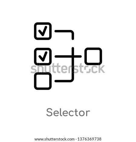 selector vector line icon. Simple element illustration. selector outline icon from technology concept. Can be used for web and mobile