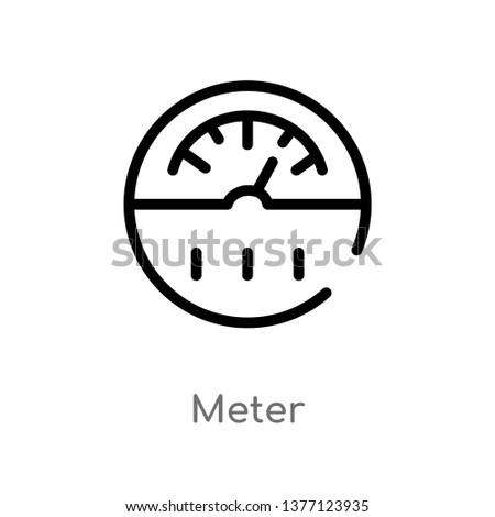 meter vector line icon. Simple element illustration. meter outline icon from smart house concept. Can be used for web and mobile