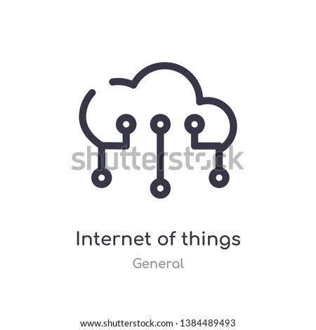 internet of things outline icon. isolated line vector illustration from general collection. editable thin stroke internet of things icon on white background
