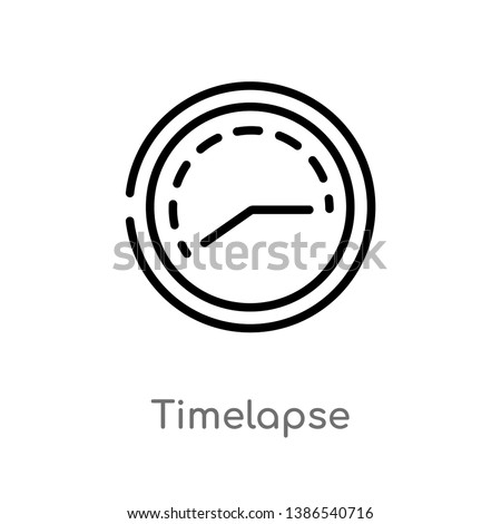 outline timelapse vector icon. isolated black simple line element illustration from art concept. editable vector stroke timelapse icon on white background