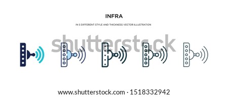 infra icon in different style and thickness vector illustration. Two colored and black infra vector icons in filled, outline, line, stroke style can be used for web, mobile, UI