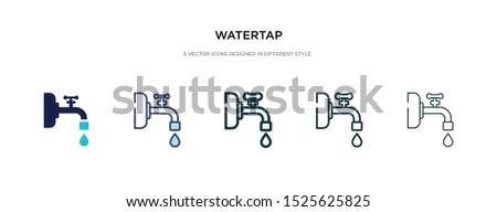 watertap icon in different style vector illustration. two colored and black watertap vector icons designed in filled, outline, line and stroke style can be used for web, mobile, ui