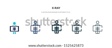 x-ray icon in different style vector illustration. two colored and black x-ray vector icons designed in filled, outline, line and stroke style can be used for web, mobile, ui