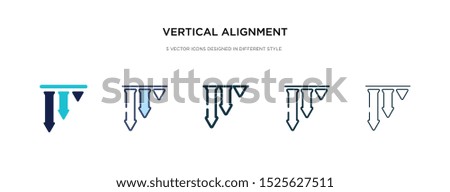 vertical alignment icon in different style vector illustration. two colored and black vertical alignment vector icons designed in filled, outline, line and stroke style can be used for web, mobile,
