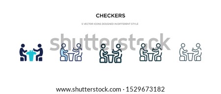 checkers icon in different style vector illustration. two colored and black checkers vector icons designed in filled, outline, line and stroke style can be used for web, mobile, ui