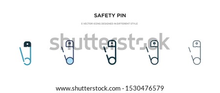 safety pin icon in different style vector illustration. two colored and black safety pin vector icons designed in filled, outline, line and stroke style can be used for web, mobile, ui
