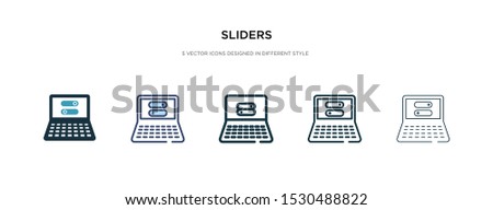 sliders icon in different style vector illustration. two colored and black sliders vector icons designed in filled, outline, line and stroke style can be used for web, mobile, ui