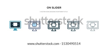 on slider icon in different style vector illustration. two colored and black on slider vector icons designed in filled, outline, line and stroke style can be used for web, mobile, ui