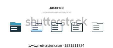 justified icon in different style vector illustration. two colored and black justified vector icons designed in filled, outline, line and stroke style can be used for web, mobile, ui