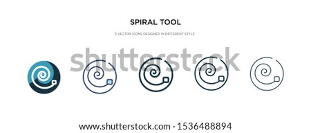 spiral tool icon in different style vector illustration. two colored and black spiral tool vector icons designed in filled, outline, line and stroke style can be used for web, mobile, ui