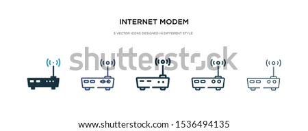 internet modem icon in different style vector illustration. two colored and black internet modem vector icons designed in filled, outline, line and stroke style can be used for web, mobile, ui