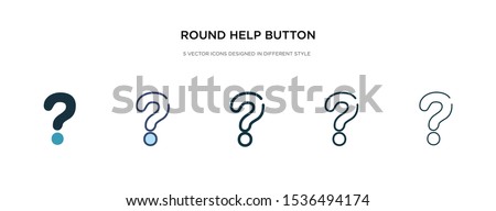 round help button icon in different style vector illustration. two colored and black round help button vector icons designed in filled, outline, line and stroke style can be used for web, mobile, ui