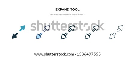 expand tool icon in different style vector illustration. two colored and black expand tool vector icons designed in filled, outline, line and stroke style can be used for web, mobile, ui