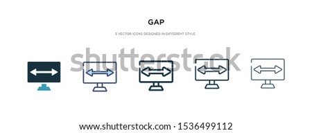gap icon in different style vector illustration. two colored and black gap vector icons designed in filled, outline, line and stroke style can be used for web, mobile, ui