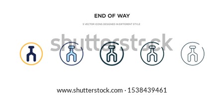 end of way icon in different style vector illustration. two colored and black end of way vector icons designed in filled, outline, line and stroke style can be used for web, mobile, ui