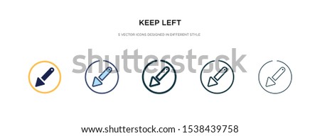keep left icon in different style vector illustration. two colored and black keep left vector icons designed in filled, outline, line and stroke style can be used for web, mobile, ui