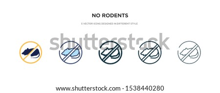 no rodents icon in different style vector illustration. two colored and black no rodents vector icons designed in filled, outline, line and stroke style can be used for web, mobile, ui