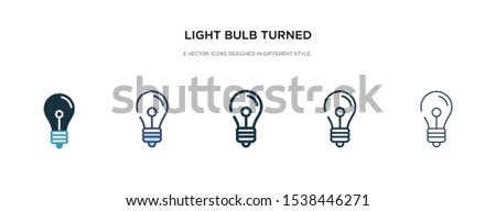 light bulb turned off icon in different style vector illustration. two colored and black light bulb turned off vector icons designed in filled, outline, line and stroke style can be used for web,