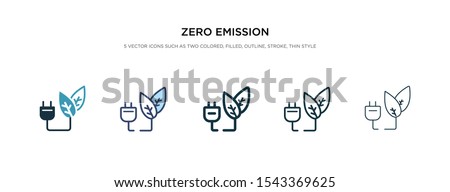 zero emission icon in different style vector illustration. two colored and black zero emission vector icons designed in filled, outline, line and stroke style can be used for web, mobile, ui