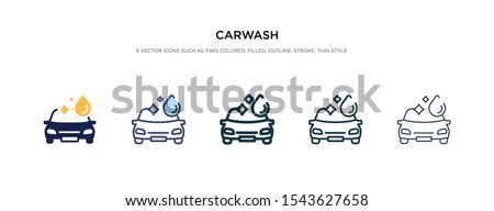 carwash icon in different style vector illustration. two colored and black carwash vector icons designed in filled, outline, line and stroke style can be used for web, mobile, ui