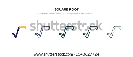 square root icon in different style vector illustration. two colored and black square root vector icons designed in filled, outline, line and stroke style can be used for web, mobile, ui